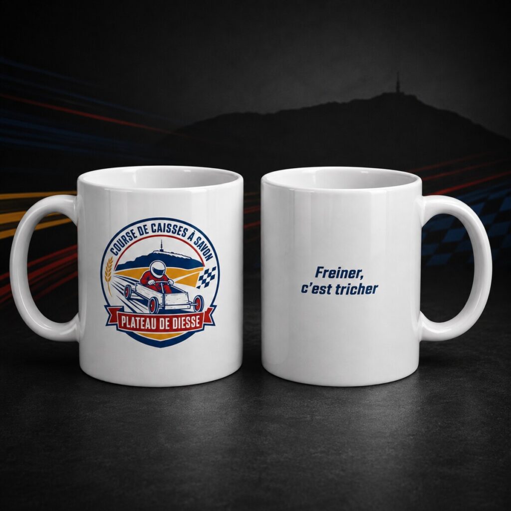 Mug officiel — logo et slogan